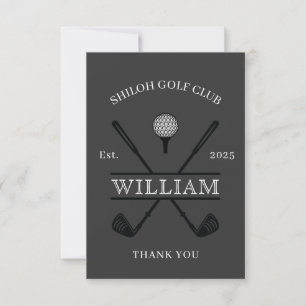 Carte De Remerciements Croix de club pour amateur de golf