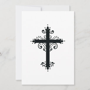 Carte De Remerciements Croix sculptée décorative de luxe