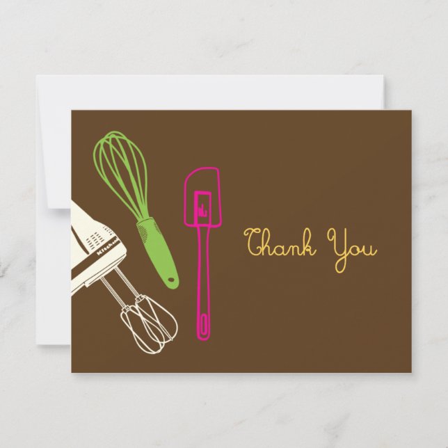 Carte de remerciements Cuisine (Devant)