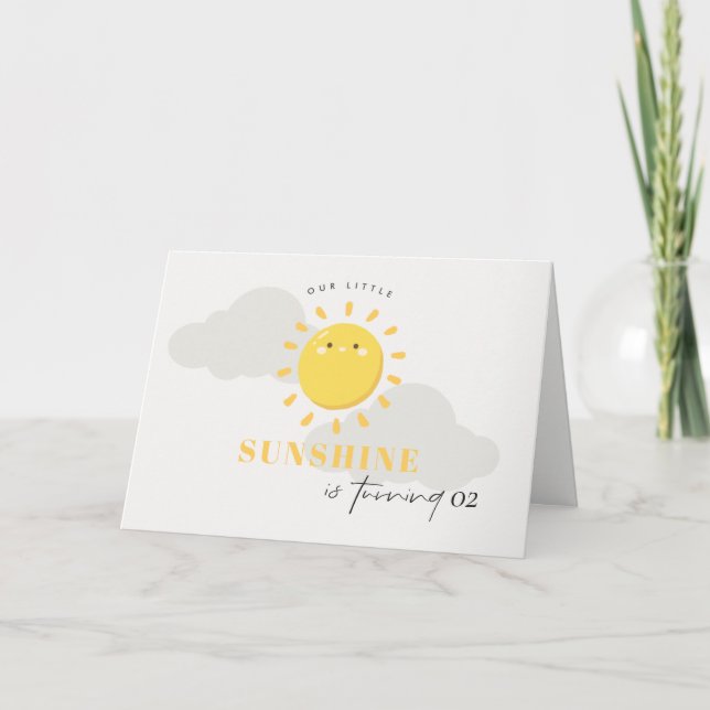 Carte De Remerciements Cuisine Notre Petit Jaune Soleil N'Importe Quel Âg (Devant)