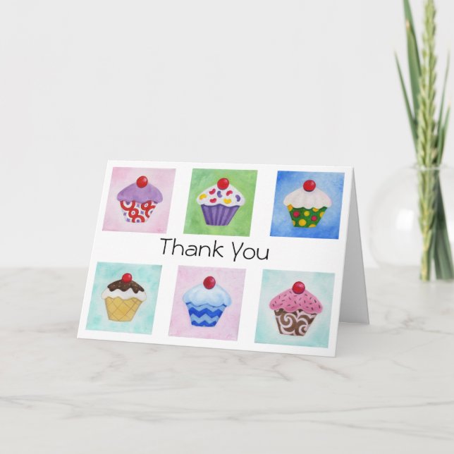 Carte de remerciements Cupcake (Devant)