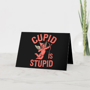 Carte De Remerciements Cupidon est stupide et drôle la Saint-Valentin