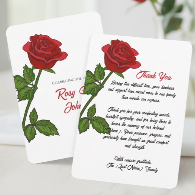 Carte De Remerciements Custom Funeral Thank You Card (Créateur téléchargé)