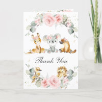 Cute Australian Animals Rose Floral Vert
