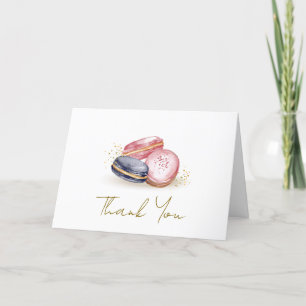 Carte De Remerciements Cute Bonjour Bébé French Macarons Baby shower