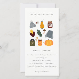 Carte De Remerciements Cute Chaud Cosy Automne Essentiel Mariage Inviter