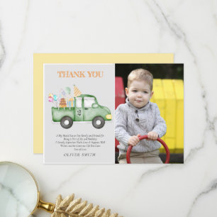 Carte De Remerciements Cute Dusky Green N'importe quel âge fête d'anniver
