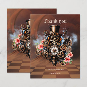 Carte De Remerciements Cute femmes steampunk