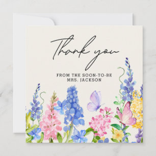 Carte De Remerciements Cute Floral Il Me Donne Des Papillons Fête des mar