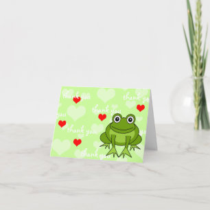 Carte De Remerciements Cute Frog