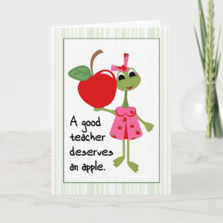 Carte De Remerciements Cute Frog dans une robe Bonne appréciation de l'en
