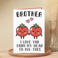 Cute Funny Tomato Pun Frère Joyeux Anniversaire