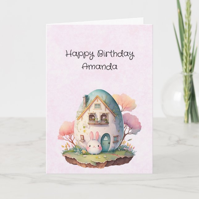 Carte De Remerciements Cute Lapin Lapin Japonais Style Kawaii Anniversair (Devant)