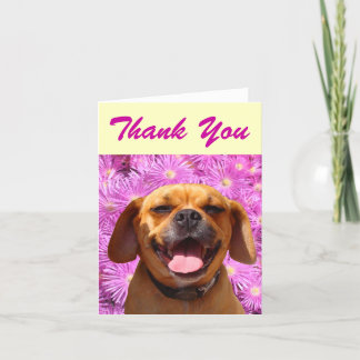 Carte De Remerciements Cute Puggle