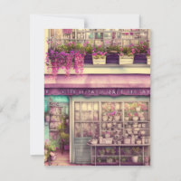 Cute Shabby Chic Café Shop Graphic