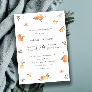 Carte De Remerciements Cute Soft Pastel Orange Floral Boho Wedding Invita