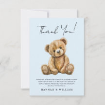 Cute Teddy Ours Bleu Baby Baby shower garçon