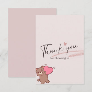 Carte De Remerciements Cute teddybear thank you card