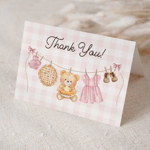 Carte De Remerciements Cutie Pie Fall Fille Baby shower Affichage Douche
