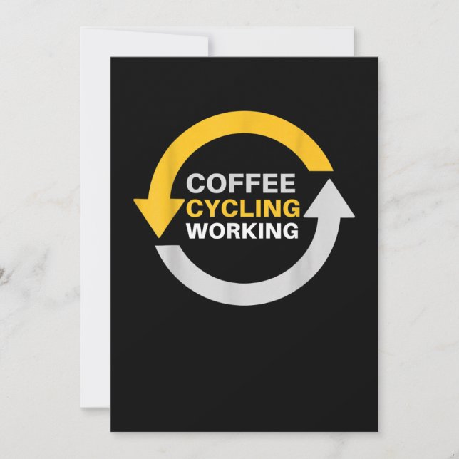 Carte De Remerciements Cyclisme Café Travailler Sport Répéteur (Devant)