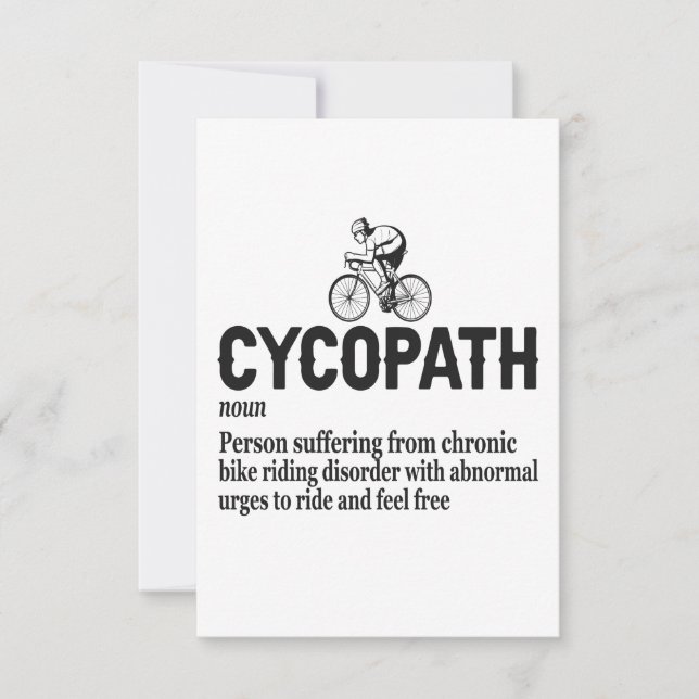 Carte De Remerciements Cycopath Funny Cycliste pour cyclistes et cycliste (Devant)