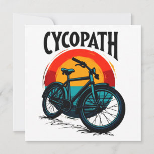 Carte De Remerciements Cycopath : Vélo énergétique avec le soleil couchan