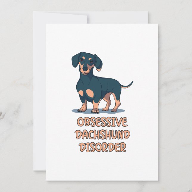Carte De Remerciements Dachshund (Devant)