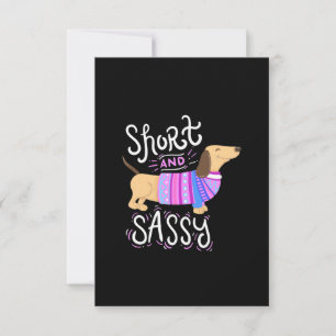 Carte De Remerciements Dachshund Court Et Sassy