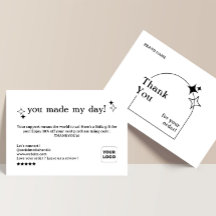 Carte de remerciements d'affaires Boho Arch