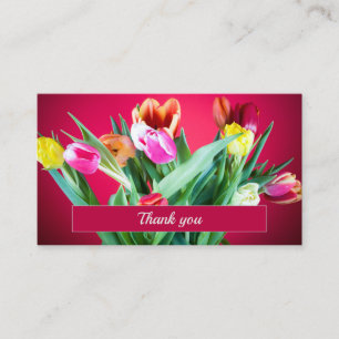 Carte de remerciements d'affaires décorations flor