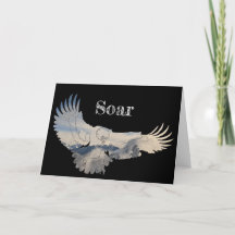 Carte de remerciements d'aigle à flammes