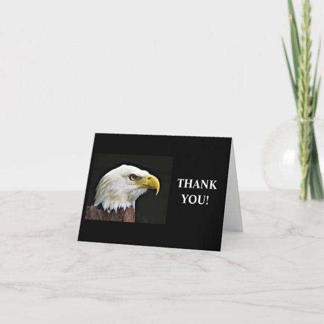 Carte de remerciements d'aigle de Bald (Devant)