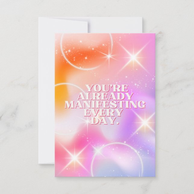 Carte De Remerciements Daily Affirmation, Law of Attraction, Motivational (Devant)