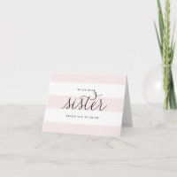 Dainty Script & Pink Stripes Souhaitant un Bonheur