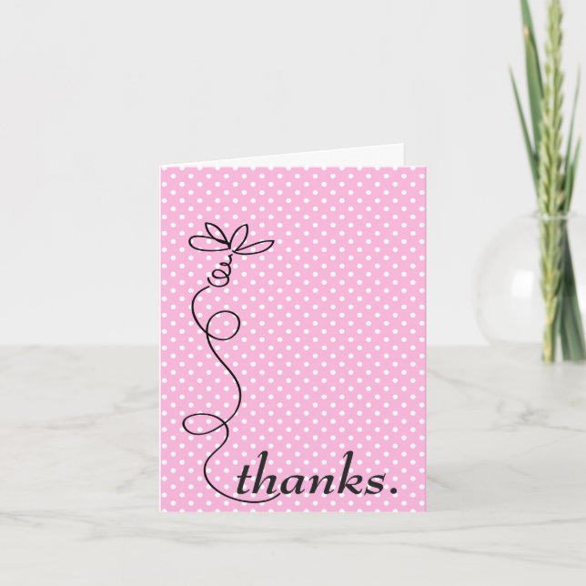 Carte De Remerciements Daisy Doodle Sur Pois (Devant)