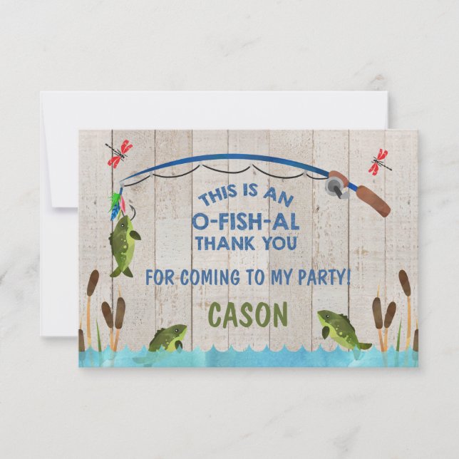 Carte de remerciements d'Al de poissons d'O (Devant)