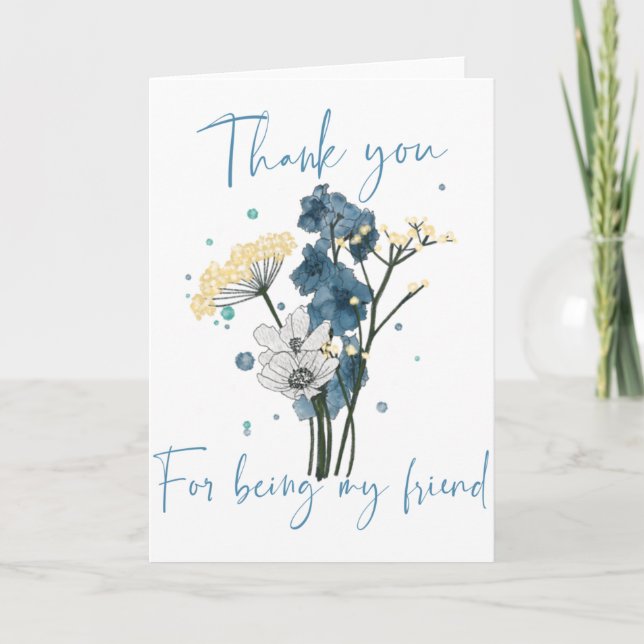 Carte de remerciements d'amis (Devant)