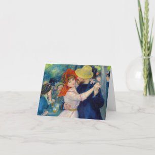 Carte De Remerciements Dance at Bougival, 1883 by Pierre-Auguste Renoir