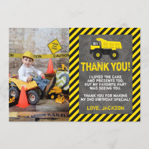 Carte de remerciements d'anniversaire de
