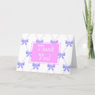 Carte de remerciements d'anniversaire de Bow