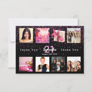 Carte de remerciements d'anniversaire de collage p