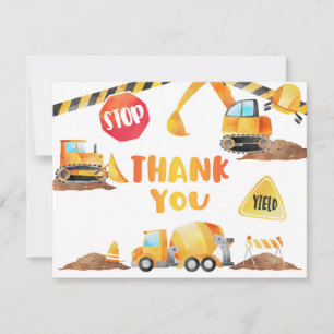 Carte de remerciements d'anniversaire de construct