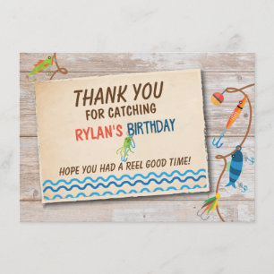 carte de remerciements d'anniversaire de garçons
