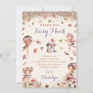 Carte de remerciements d'anniversaire de la fille 