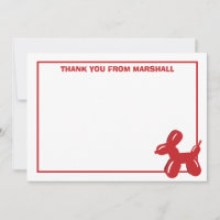 Carte de remerciements d'anniversaire de l'animal