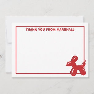 Carte de remerciements d'anniversaire de l'animal 