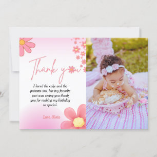 Carte de remerciements d'anniversaire de marguerit