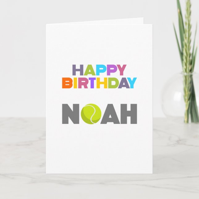 Carte de remerciements d'anniversaire de Noah (Devant)
