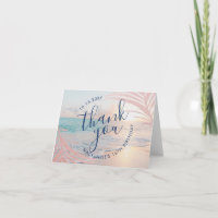Carte de remerciements d'anniversaire de plage