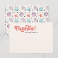 Carte de remerciements d'anniversaire de Sea Shell